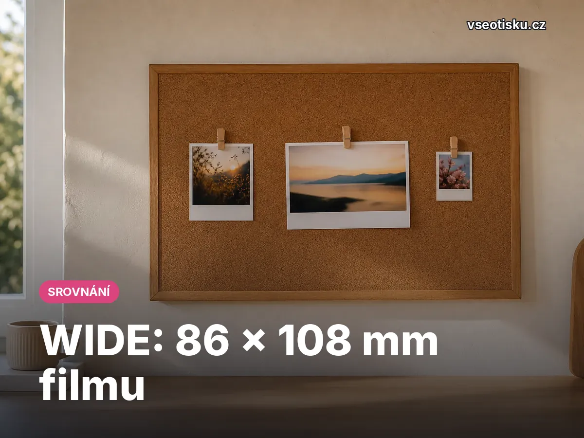 Instax Wide vs mini a square: tabulka rozměrů